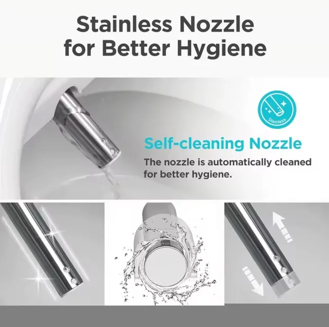 BLOOMING Round Bidet Toilet Seat - Heated, Warm Water, Air Dryer image indicator(3)