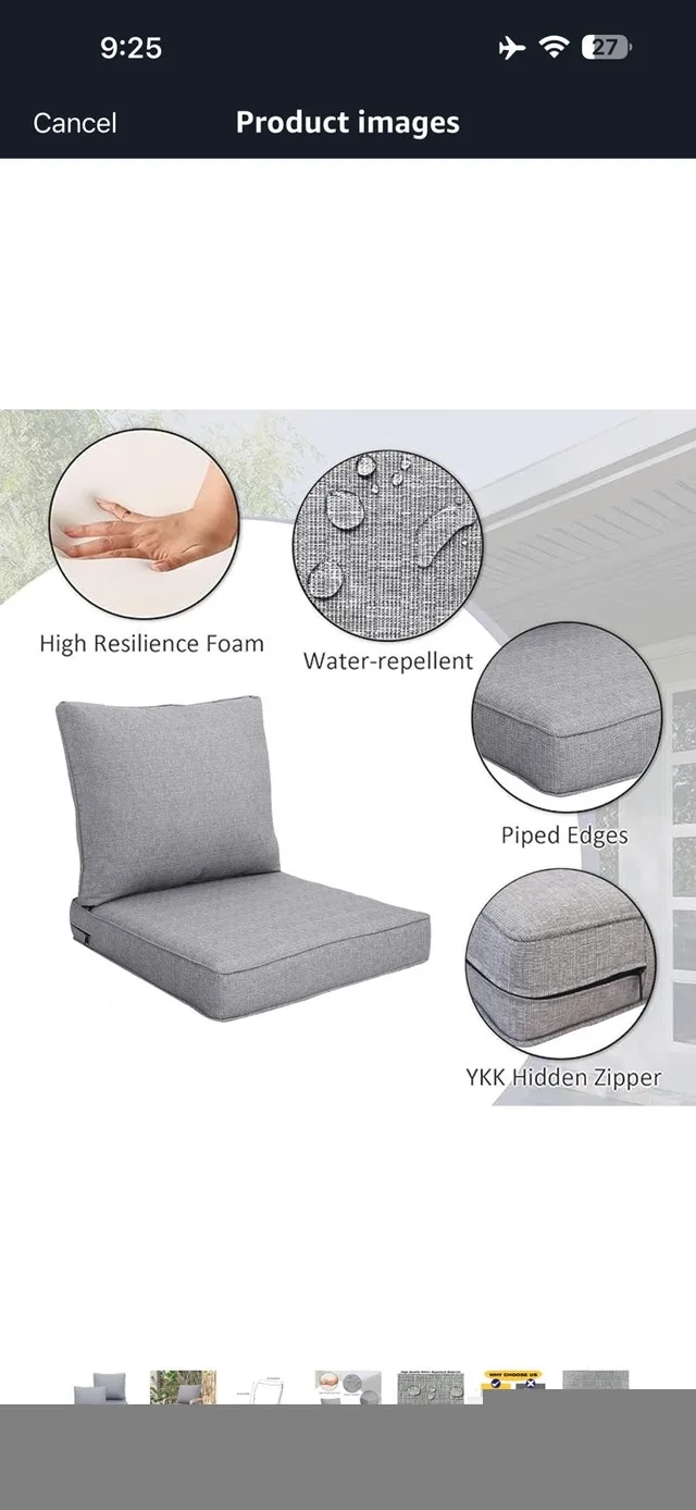 Brand New Sealed Indoor/Outdoor Patio Cushions image indicator(3)