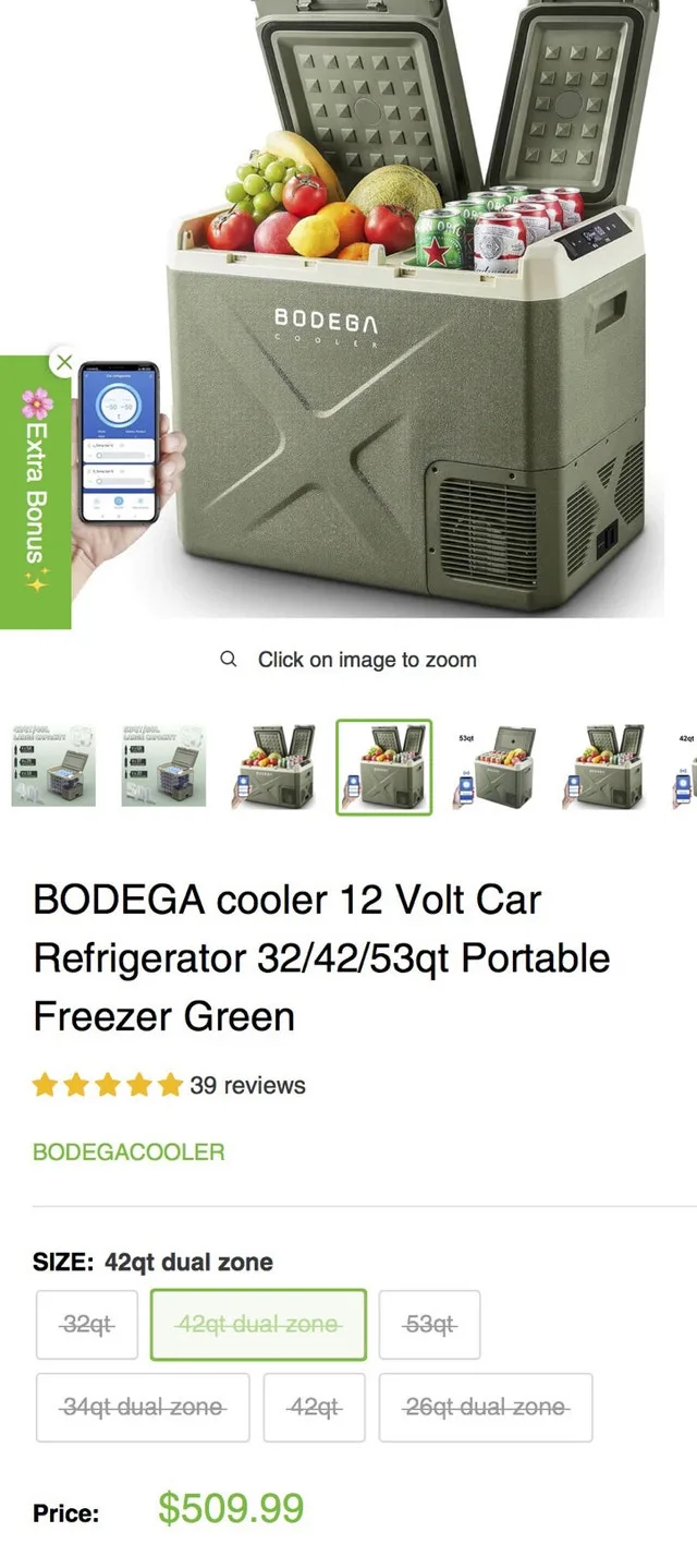 Brand New Bodega Dual Zone 40L Car Fridge/Freezer