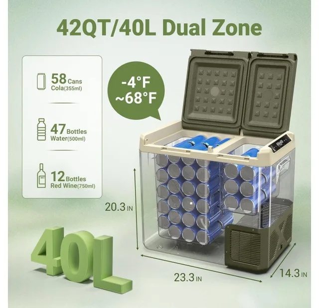 Brand New Bodega Dual Zone 40L Car Fridge/Freezer image indicator(2)