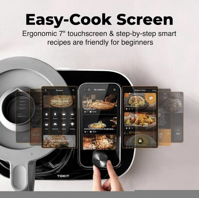Brand New TOKIT Omni Cook C2 - 21 in 1 Robotic Cooking Machine image indicator(4)