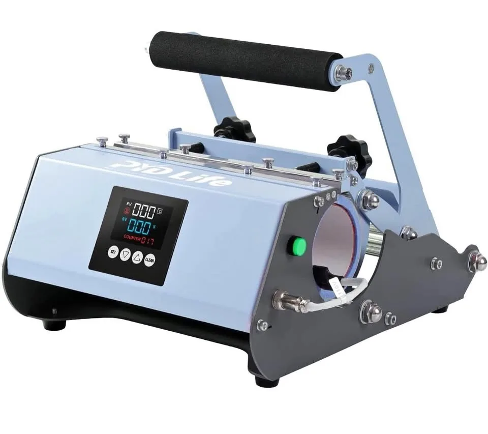 PYD Life 110V Blue Mug & Tumbler Heat Press – Fits 11–30 OZ