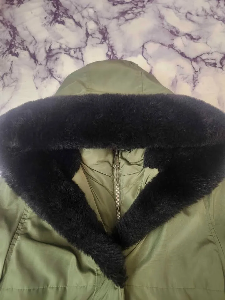 ✨ Justice Girls’ Winter Parka – Size M (10) – Olive Green – $30 image indicator(4)