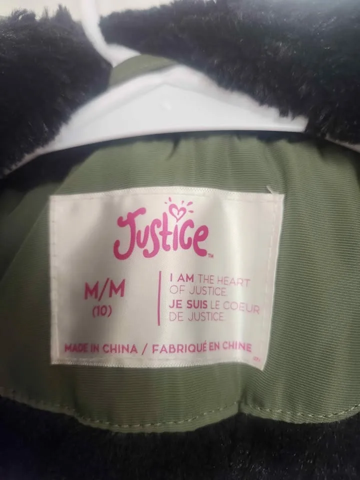 ✨ Justice Girls’ Winter Parka – Size M (10) – Olive Green – $30 image indicator(8)