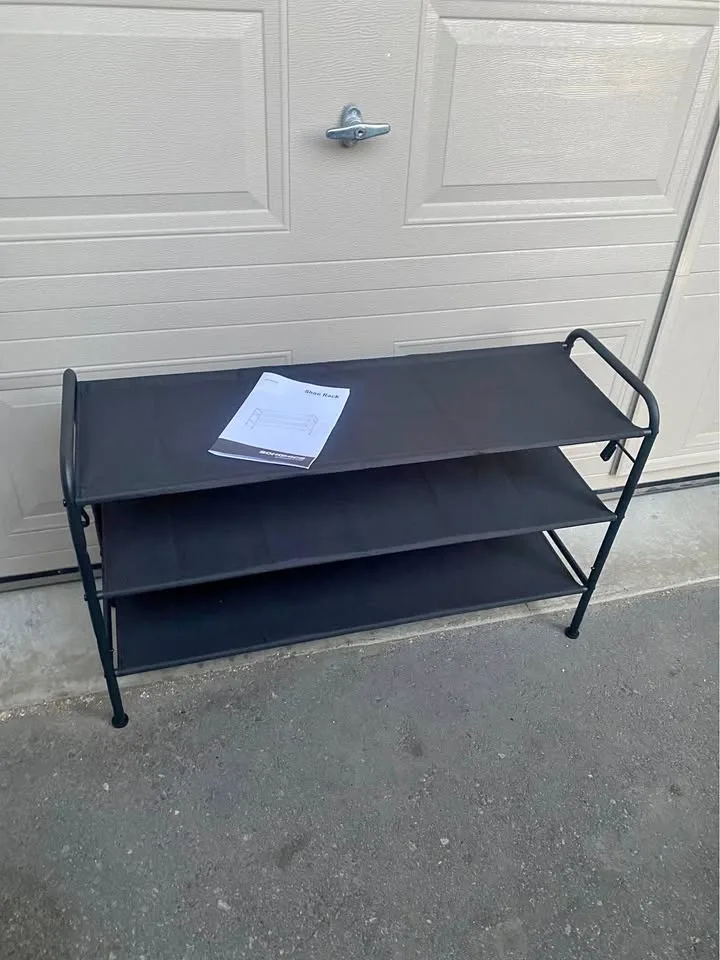 🖤 SONGMICS 3-Tier Shoe Rack – Holds Up to 15 Pairs