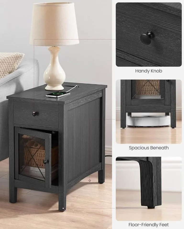 Modern Side Table with Charging Station ⚡ Brand New End Table image indicator(10)
