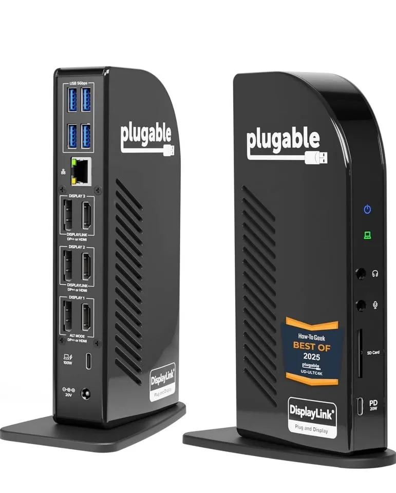 Plugable 12-in-1 USB-C Triple Monitor Docking Station image indicator(2)