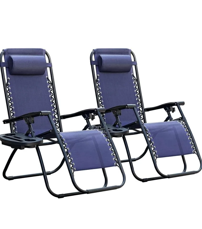 Homall Zero Gravity Reclining Lounge Chairs (Set of 2) – Blue, B