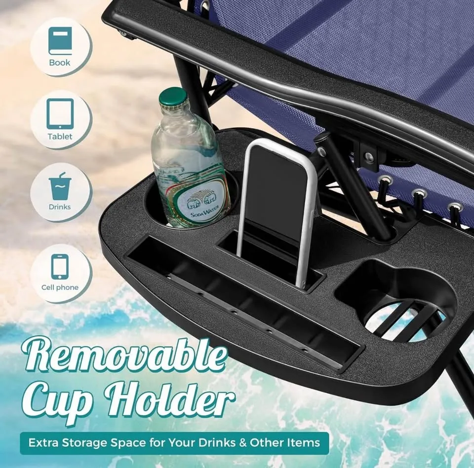 Homall Zero Gravity Reclining Lounge Chairs (Set of 2) – Blue, B image indicator(6)