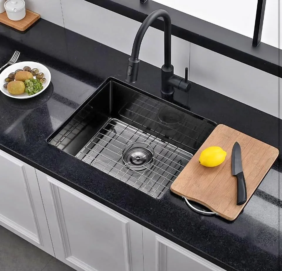 Luckyhorse 20” Matte Black Undermount Kitchen Sink