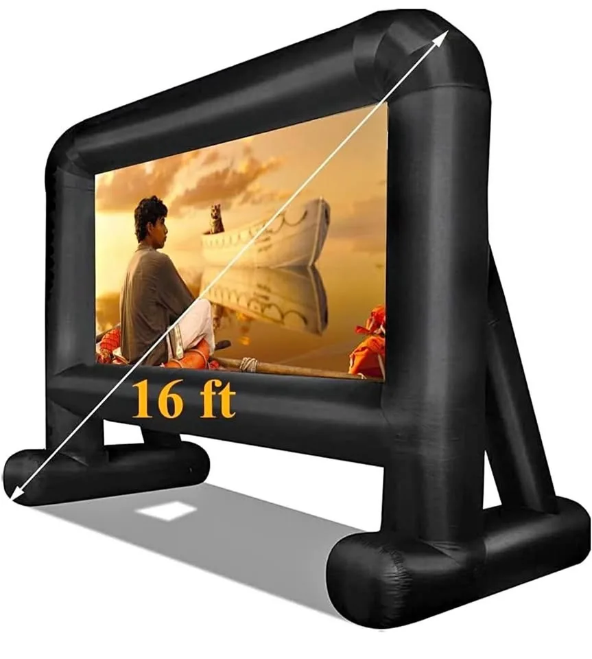 16 FT Inflatable Movie Screen – 124” Backyard Outdoor Projector