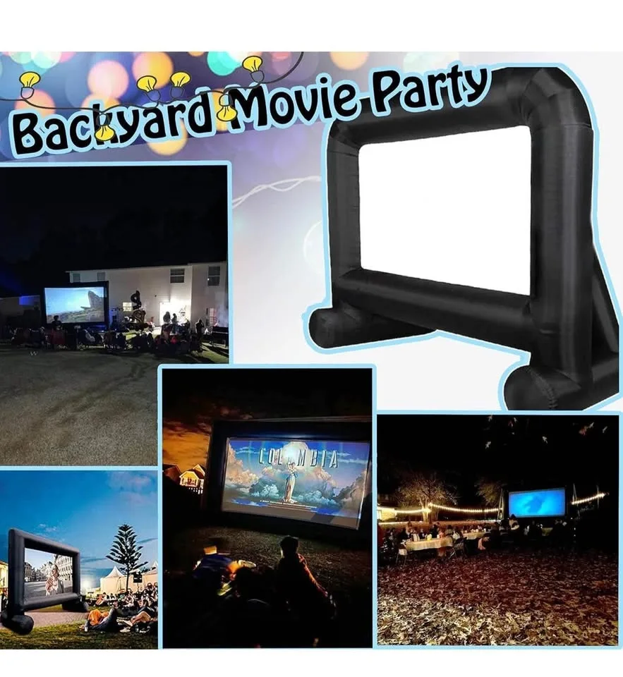16 FT Inflatable Movie Screen – 124” Backyard Outdoor Projector image indicator(7)