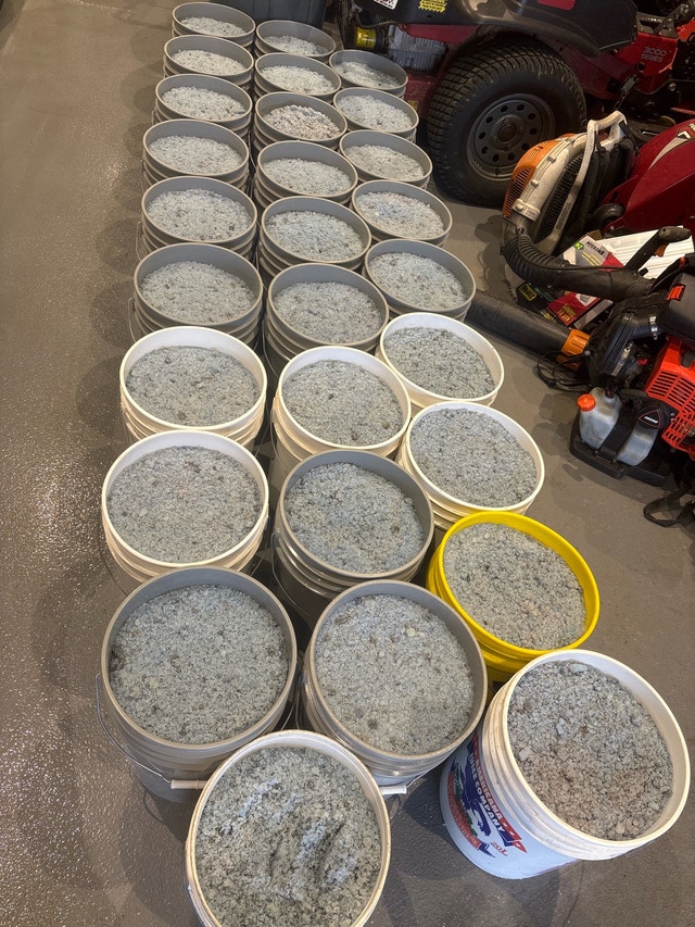 5 gallon buckets of salt