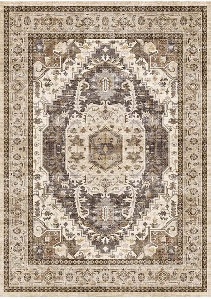 5x7 Area Rug Vintage Traditional Dark Brown - photo 2
