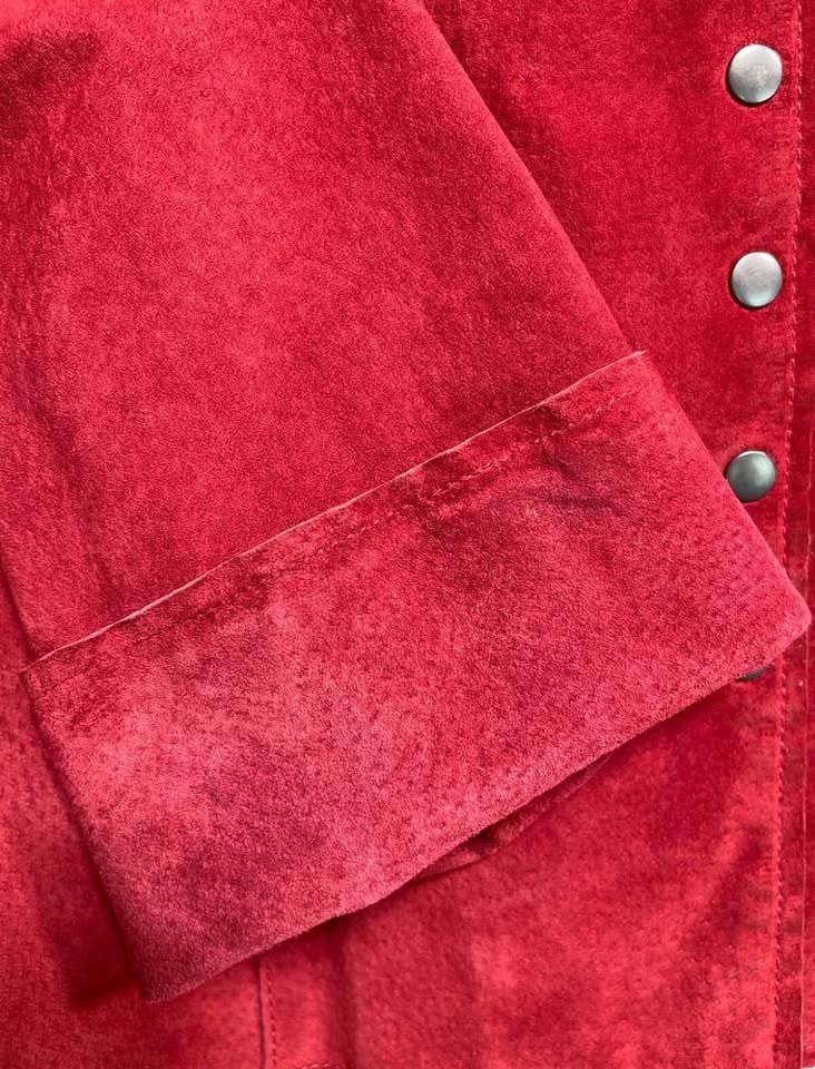 Mother’s Day Gift New Madison Creek Leather Sz M Red Blazer - photo 4