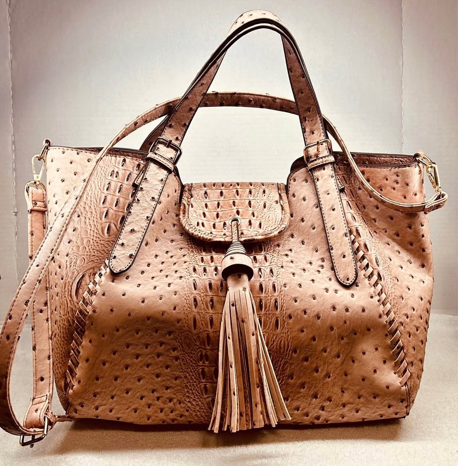 Mother’s Day Gift! CATO Ostrich Croc Vegan Leather Purse Bag