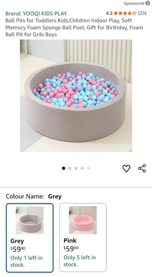 NEW Soft Foam Ball Pit 90x30cm – Perfect for Toddlers image indicator(2)