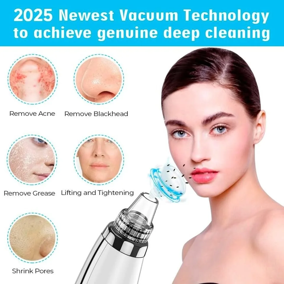 $10 NEW USB Blackhead Remover + Steel Pimple Popper Kit image indicator(6)
