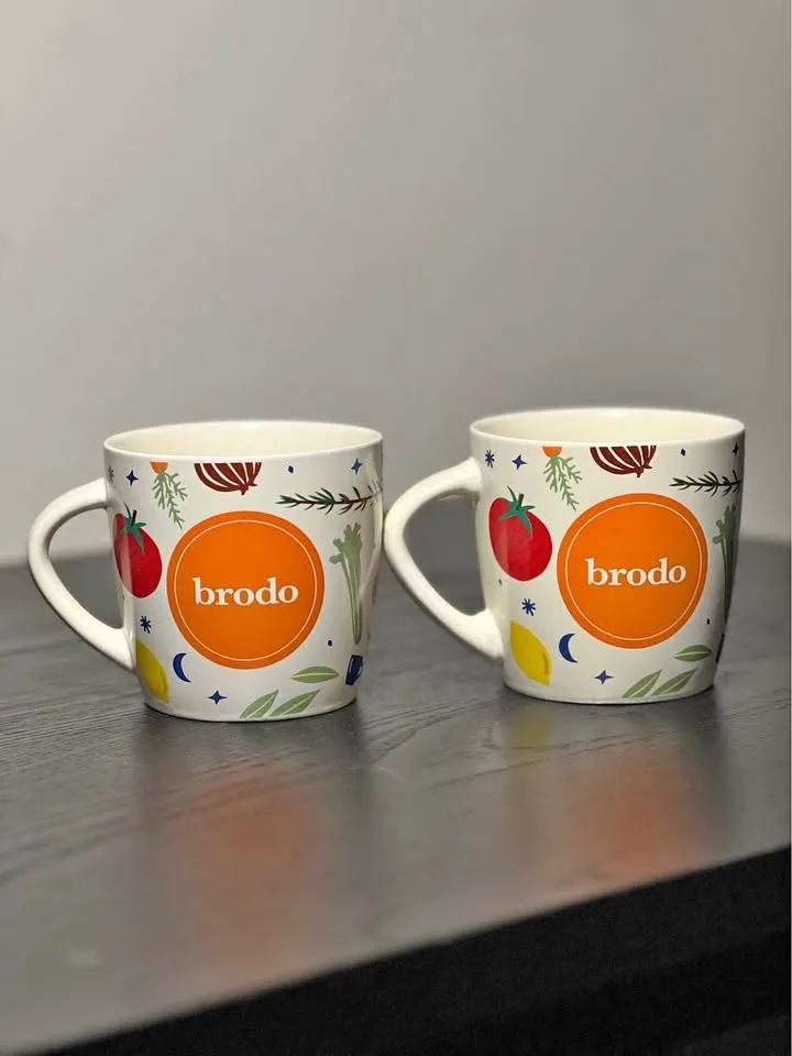 Brodo Soup Mugs Set of 2 – Veggie Kitchen Print #cleanout