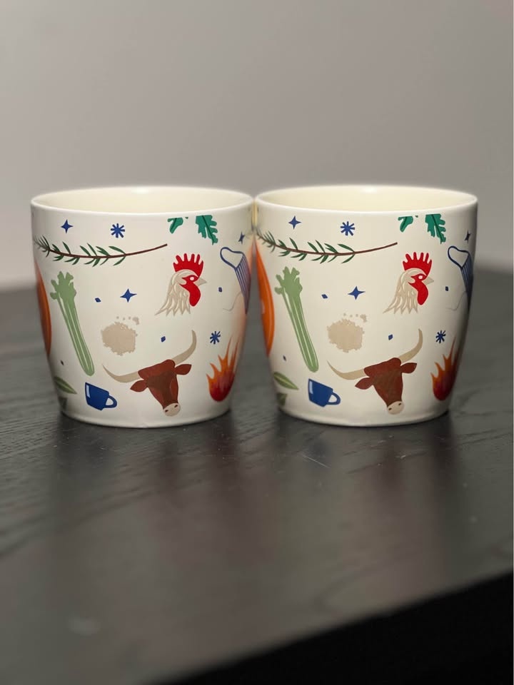 Brodo Soup Mugs Set of 2 – Veggie Kitchen Print - photo 2