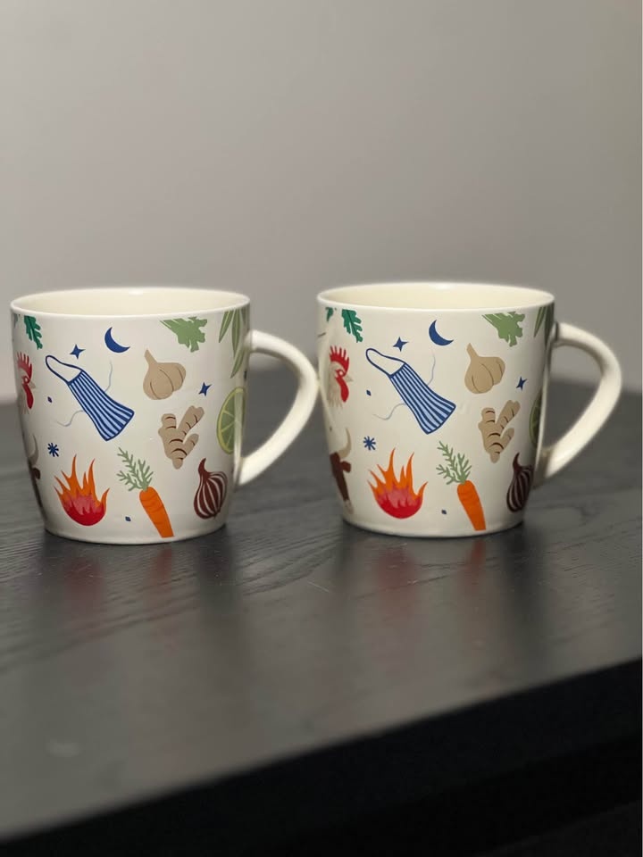Brodo Soup Mugs Set of 2 – Veggie Kitchen Print - photo 3