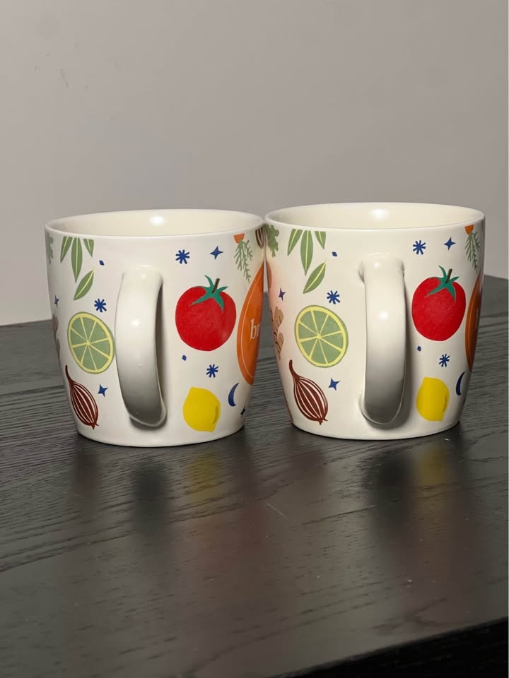 Brodo Soup Mugs Set of 2 – Veggie Kitchen Print - photo 4