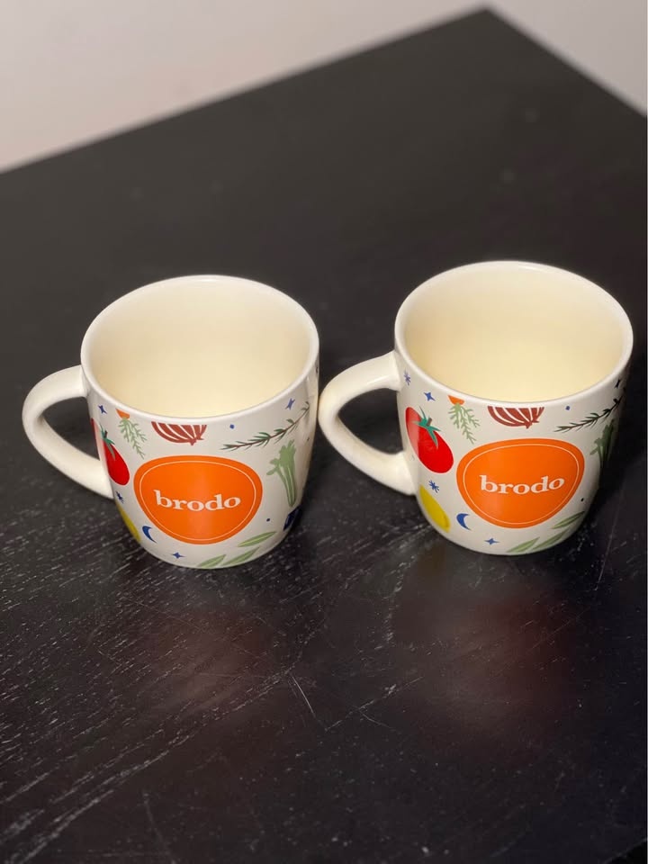 Brodo Soup Mugs Set of 2 – Veggie Kitchen Print - photo 5