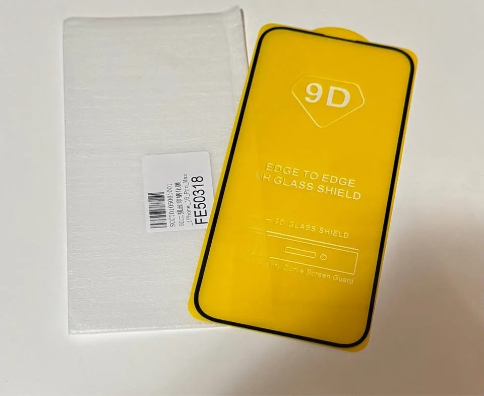 iPhone 16 PRO MAX 9D Edge to Edge Glass Shield