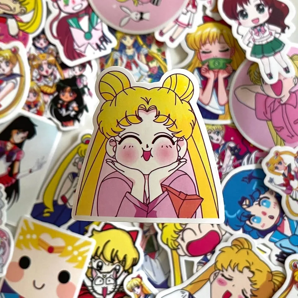 Pack of 25 Cute Sailormoon Stickers #1 #Cleanout image indicator(4)