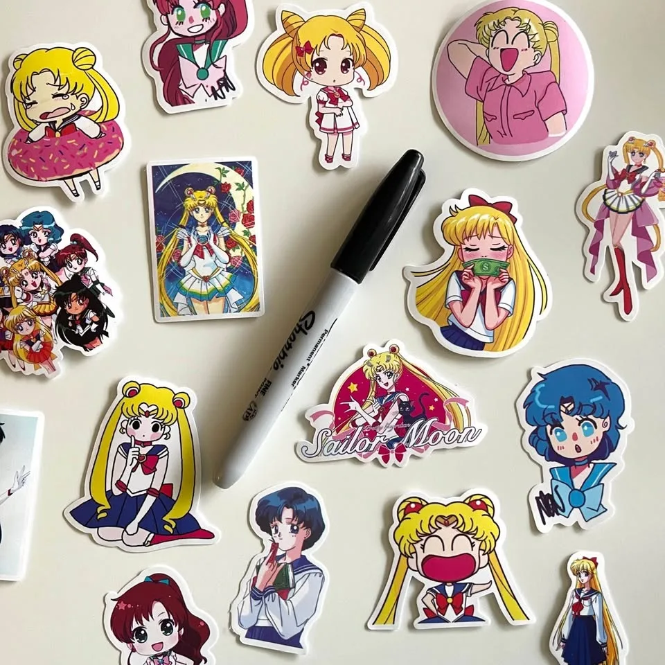 Pack of 25 Cute Sailormoon Stickers #1 #Cleanout image indicator(5)