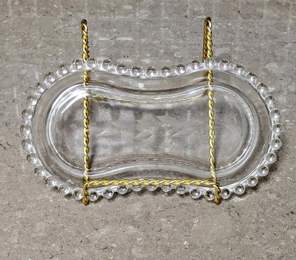 Vintage Cut "Corn Flower" Imperial Candlewick Tray