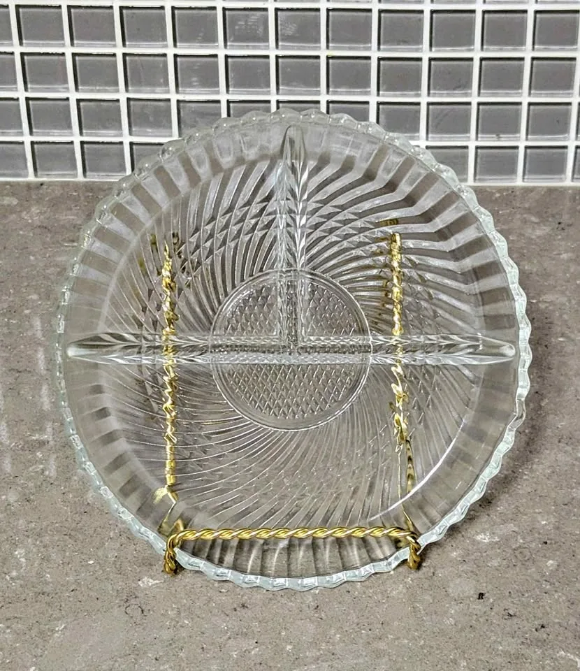 Vintage Glass Divided Serving Dish (Dominion/Indiana)