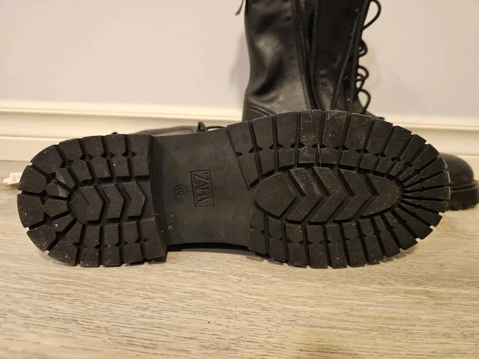 Brand new Zara combat boots - genuine leather image indicator(3)