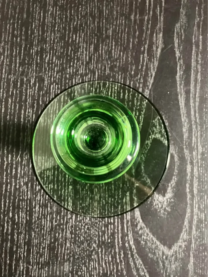 Uranium Glass Candlestick Candle Holder 9” Tall #cleanout image indicator(7)