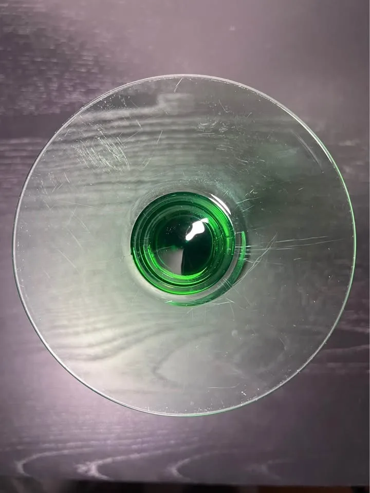 Uranium Glass Candlestick Candle Holder 9” Tall #cleanout image indicator(8)