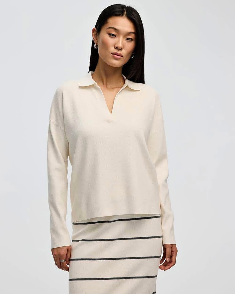 Long Sleeve Collared Sweater