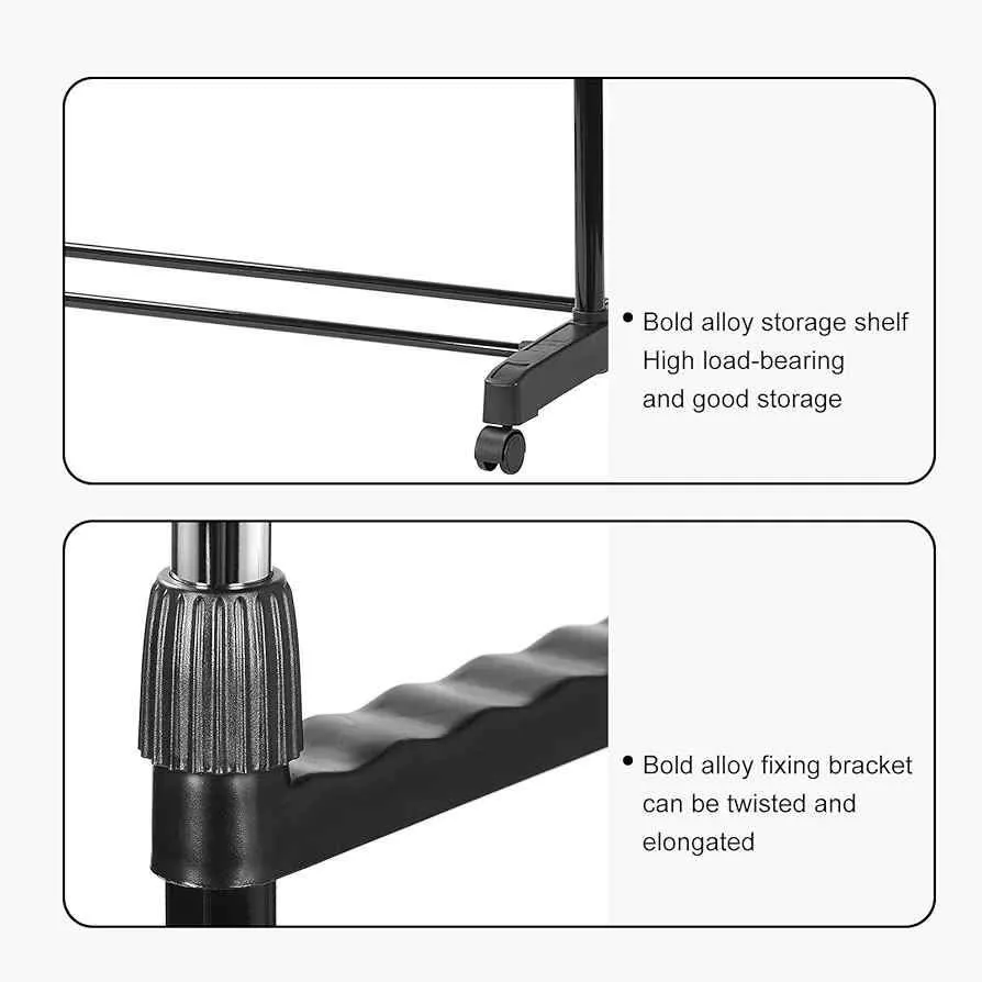 Expandable Double Rod Clothes Rack image indicator(5)