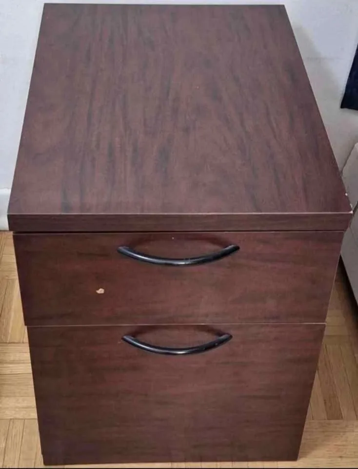 Two Dark Brown Stackable Filing Cabinets image indicator(3)