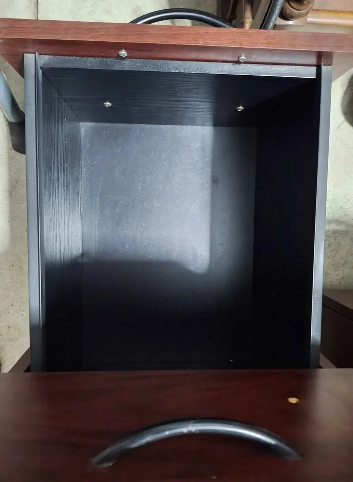 Two Dark Brown Stackable Filing Cabinets image indicator(6)