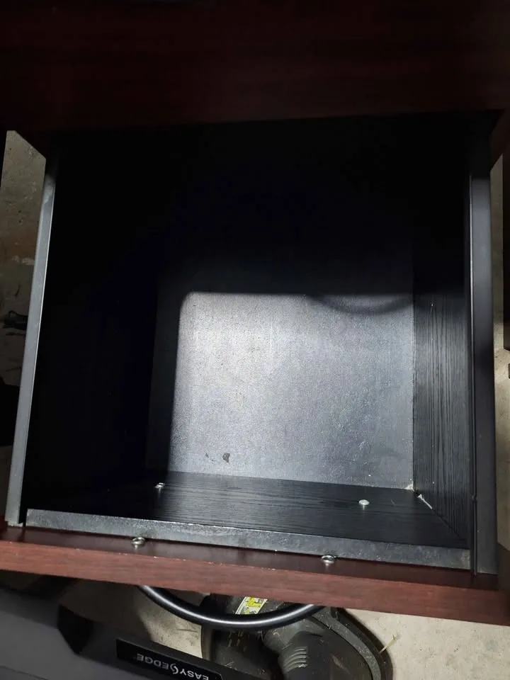 Two Dark Brown Stackable Filing Cabinets image indicator(8)