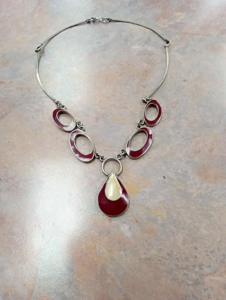 Vintage Necklace Silver Tone Costume Jewelry