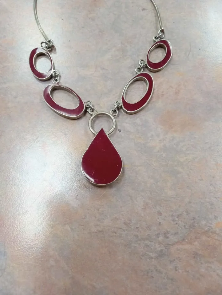 Vintage Necklace Silver Tone Costume Jewelry image indicator(9)