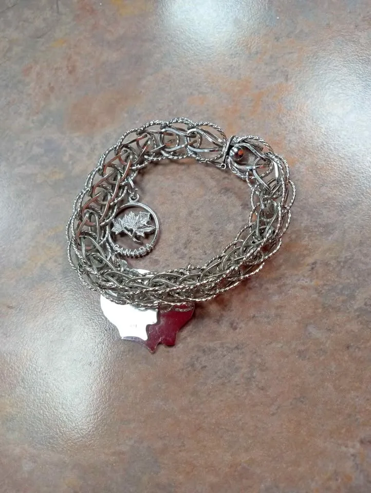 Vintage CFC Sterling Silver Charm Bracelet For Small Size Hands