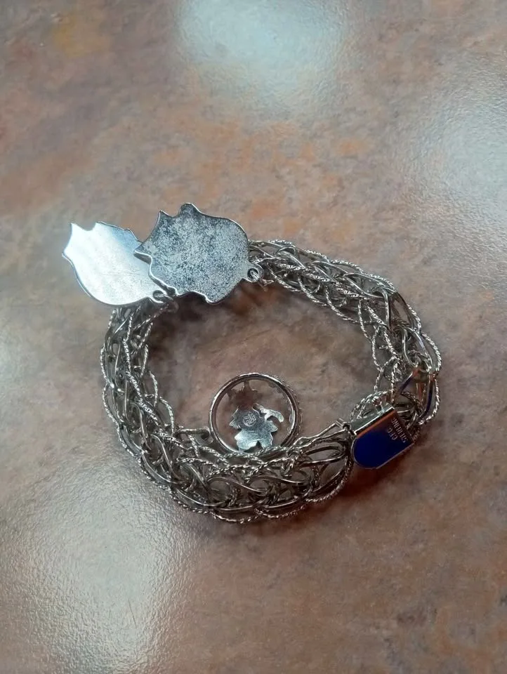 Vintage CFC Sterling Silver Charm Bracelet For Small Size Hands image indicator(4)