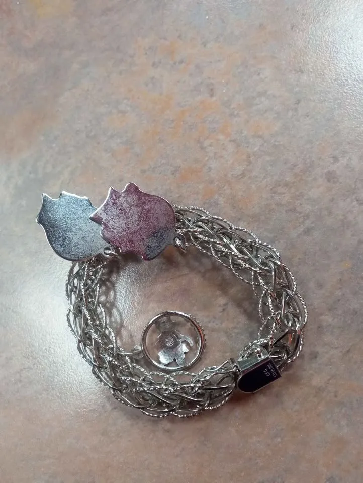 Vintage CFC Sterling Silver Charm Bracelet For Small Size Hands image indicator(5)