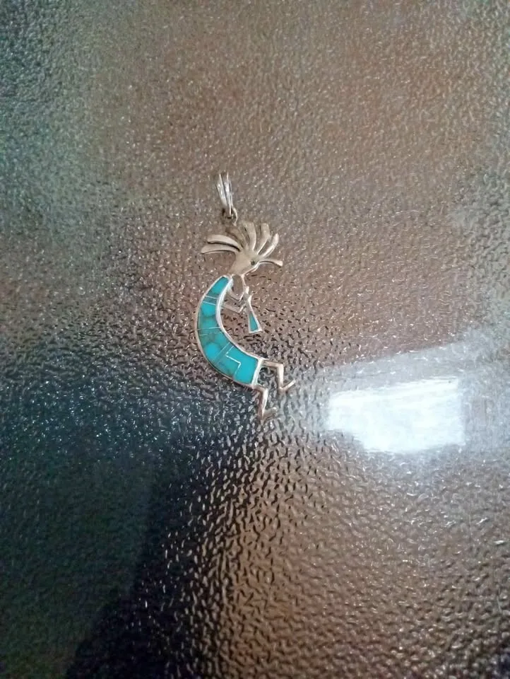 Vintage Bronze Kokopeli Pendant