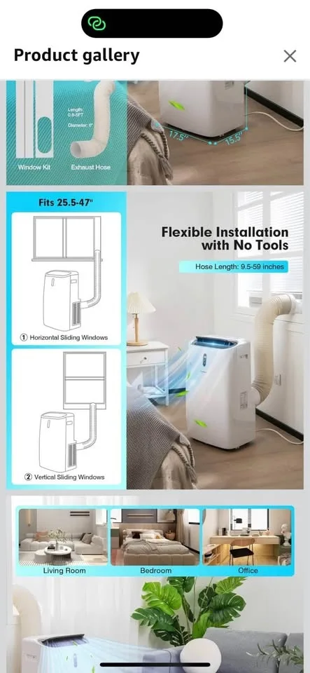 Costway 4-in-1 Heater, AC, Dehumidifier, Fan - App Control image indicator(3)