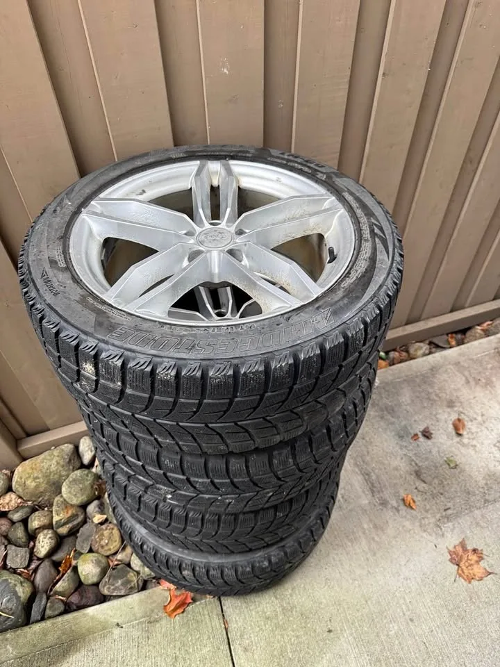 OEM Audi 18” Wheels + Bridgestone Blizzak Winter Tires (255/45R1