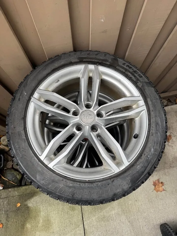 OEM Audi 18” Wheels + Bridgestone Blizzak Winter Tires (255/45R1 image indicator(2)