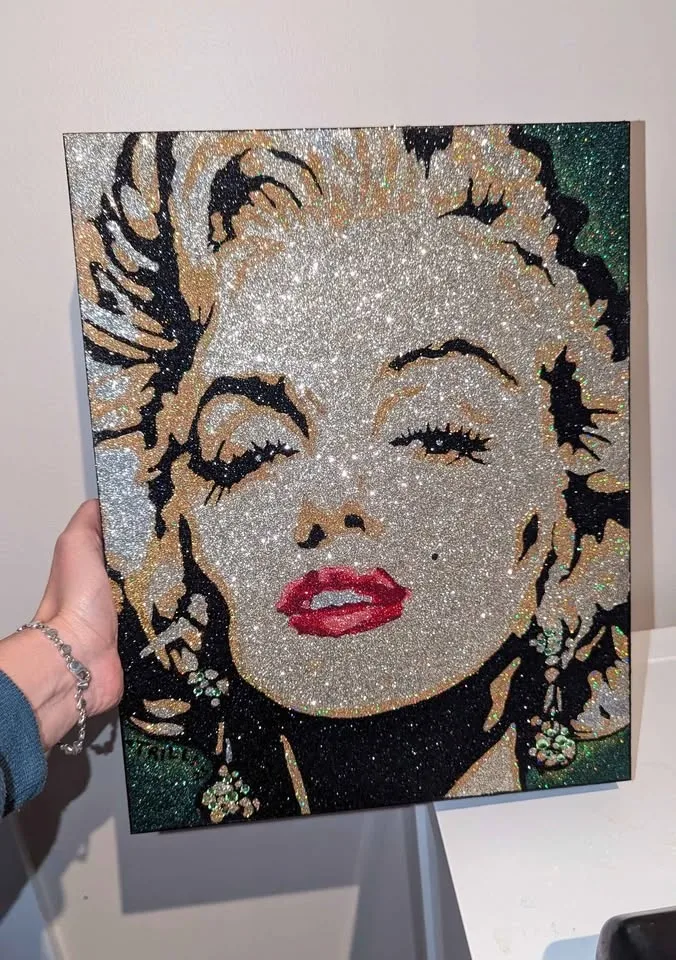 Marilyn Monroe ★ Glitter Artwork, Handmade by artist image indicator(2)